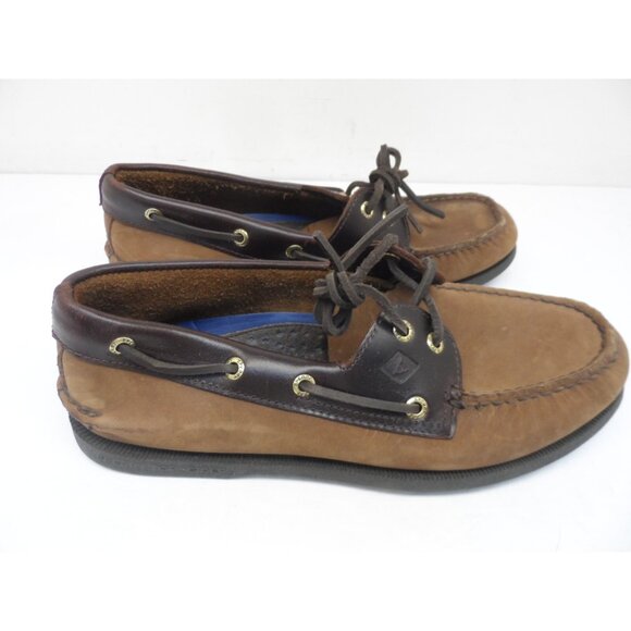 Sperry Men's Top Sider 0195412 Authentic Original 2-Eye Boat Shoe Brown Buck 9M - Picture 2 of 11